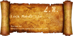 Lock Mahália névjegykártya